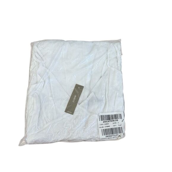 NWT J CREW Embroidered midi dress in ramie in white - Picture 6 of 7